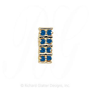 GS070 S - 14 Karat Gold Sapphire Slide 